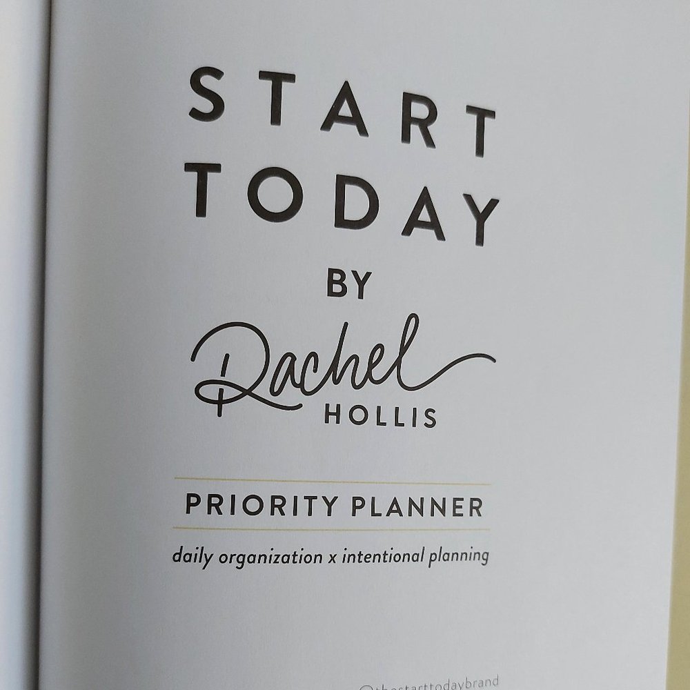 Start Today Priority Planner by Rachel Hollis